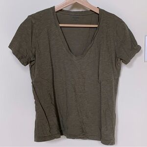 Olive green vneck tshirt